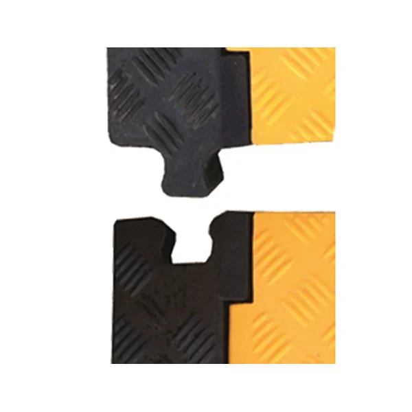 Kabelbrücke, 20 t, Kreuzverbinder – 500×500×50 mm, gelb-schwarz