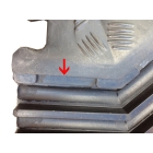 Kabelbrücke, 20t, Eckstück 30° – 170×500×45 mm, gelb-schwarz