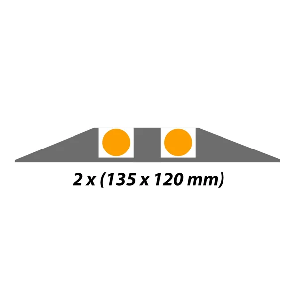 Kabelbrücke, 5 km/h, 40 t – 1000×300×135 mm, schwarz