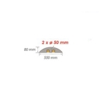 Kabelbrücke, 5 km/h, 40 t – 500×500×80 mm, schwarz