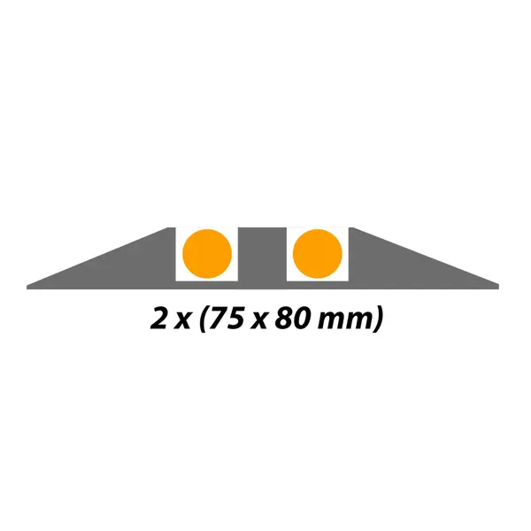 Kabelbrücke, 5 km/h, 40 t – 600×300×90 mm, schwarz