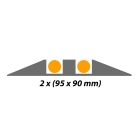 Kabelbrücke, 5 km/h, 40 t – 850×300×100 mm, schwarz