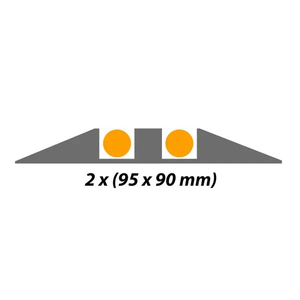 Kabelbrücke, 5 km/h, 40 t – 850×300×100 mm, schwarz