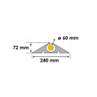 Kabelbrücke, 5 km/h, 40t – 1000×240×70 mm, gelb-schwarz