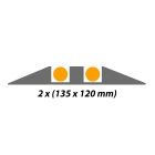 Kabelbrücke, 5 km/h, 40t – 1000×300×135 mm, schwarz
