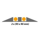 Kabelbrücke, 5 km/h, 40t – 850×300×100 mm, schwarz