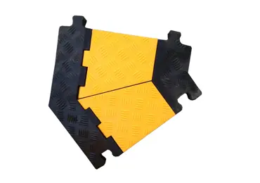 Kabelbrücke, rechtes Eckstück 30° – gelb-schwarz