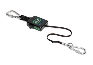 Karabiner NLG Lanyard mit einziehbarer Schnur und Verriegelung für 1,5 kg Werkzeuge – Nylon, schwarz