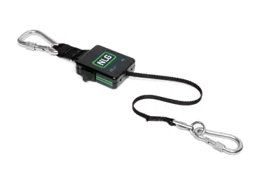 Karabiner NLG Lanyard mit einziehbarer Schnur und Verriegelung für 1,5 kg Werkzeuge – Nylon, schwarz