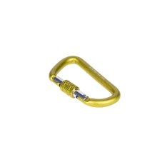 Karabiner NLG mit 5 kg Tragfähigkeit, klein – Metall, gold, 30×65 mm