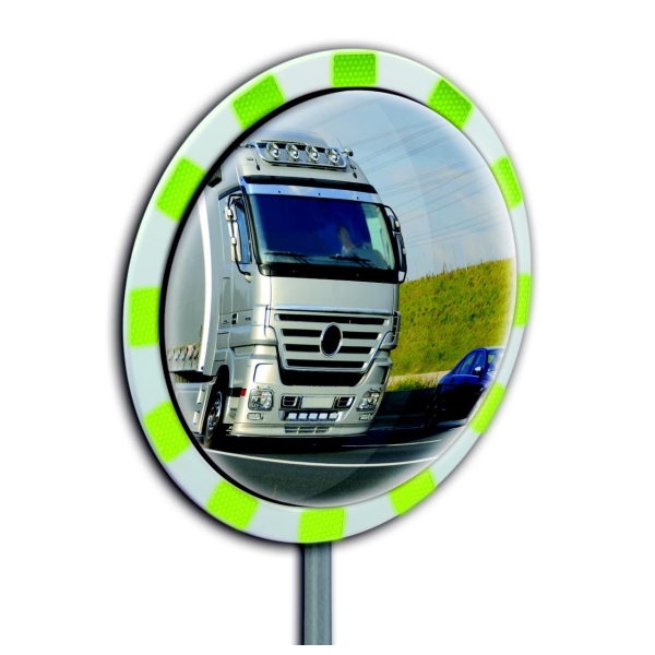 Konvexer Verkehrsspiegel Premium Panorama, Winkel 180°– Polycarbonat, D.60cm