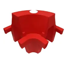 Kunststoff-Schutzplanke-Ecke, mobile Absperrung Standard – PE, weiß, H.555 mm