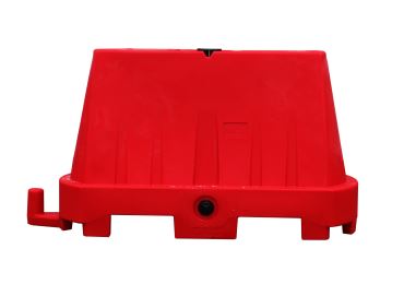 Kunststoff-Schutzplanke Economic 80 – rot, 1000×400×800 mm