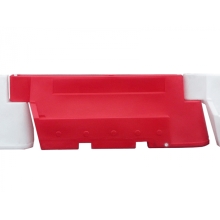 Kunststoff-Schutzplanke Nova Baufence – MDPE, rot, 800×520×2000 mm