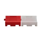 Kunststoff-Schutzplanke Standard – PE, rot, 555×400×1000mm