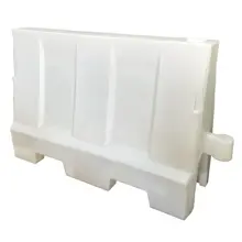 Kunststoff-Schutzplanke Standard – PE, weiß, 800×400×1200 mm