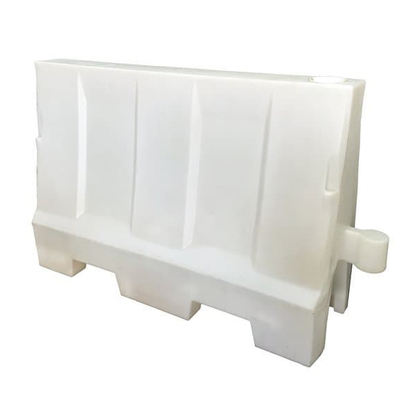 Kunststoff-Schutzplanke Standard – PE, weiß, 800×400×1200mm