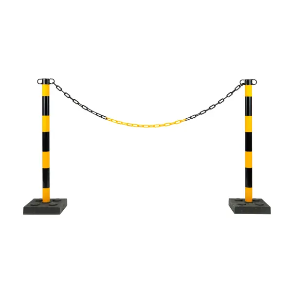 Kunststoffkette – gelb-schwarz, 25 m × 7,5 mm