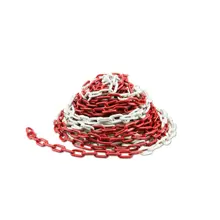 Kunststoffkette – rot-weiß, 25 m × 6 mm