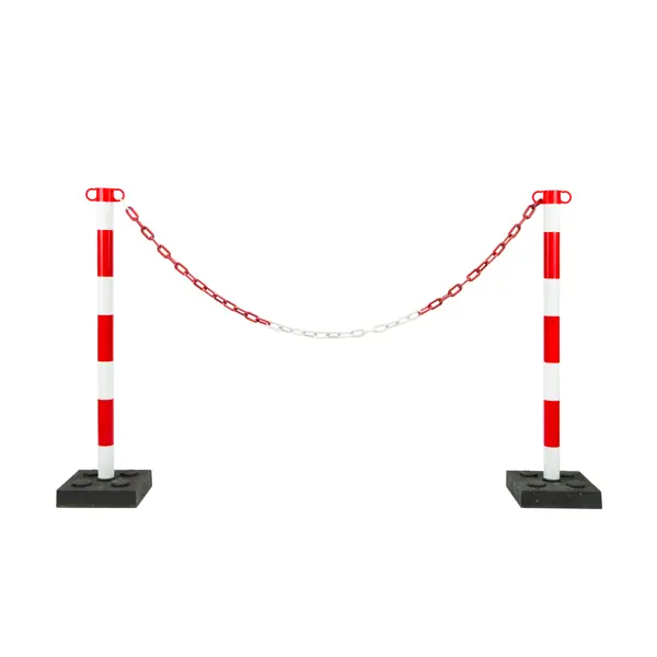 Kunststoffkette – rot-weiß, 25 m × 7,5 mm