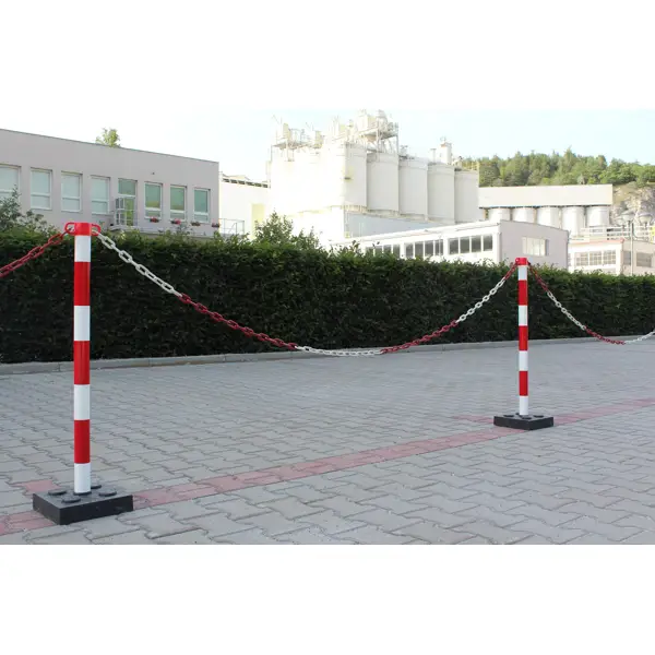 Kunststoffkette – rot-weiß, 25 m × 7,5 mm