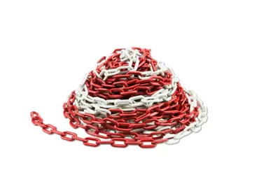 Kunststoffkette – rot-weiß, 25m