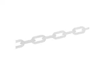Kunststoffkette – weiß, 25 m × 6 mm