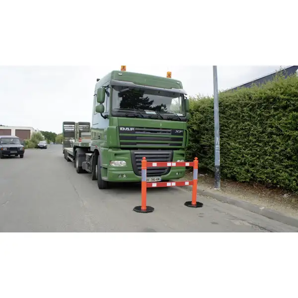 Kunststoffpfosten Standard mit Reflexstreifen der Klasse 2 – PP, Orange, Höhe 1,1 m