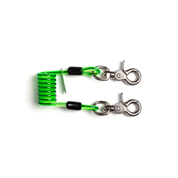 Kurzes NLG Lanyard mit 3 kg Tragfähigkeit – Kunststoff, grün, Länge 40 mm