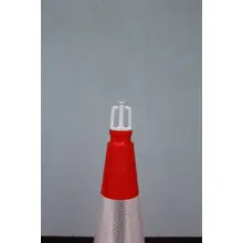 Leitkegelaufsatz RotaCap Universal, drehbar für Kunststoffkette und Absperrband – weiß, 10er-Pack