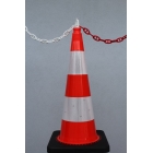 Leitkegelaufsatz RotaCap Universal, drehbar für Kunststoffkette und Absperrband – weiß