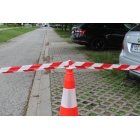 Leitkegelaufsatz RotaCap Universal, drehbar für Kunststoffkette und Absperrband – weiß
