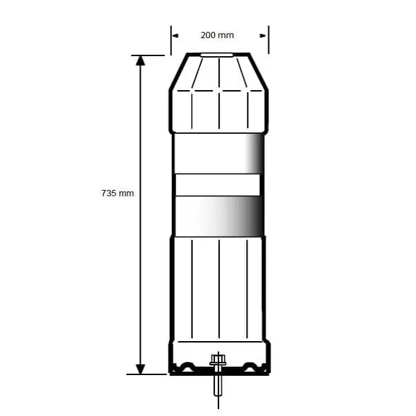 Leitpfosten Balisety J12 – D. 200×735 mm, grün