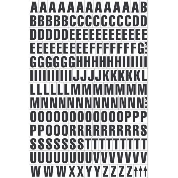 Magnetische Buchstaben – Mix, Zeichen A-Z, Höhe 23 mm, weißer Hintergrund