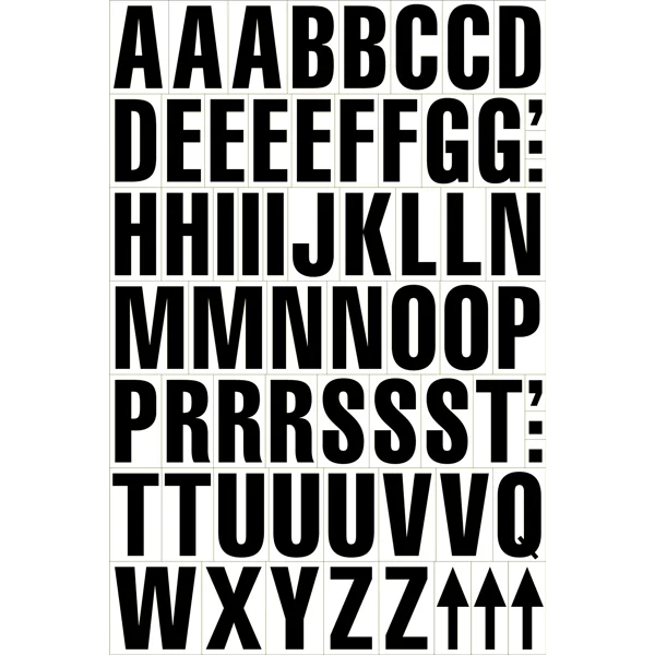 Magnetische Buchstaben – Mix, Zeichen A-Z, Höhe 43 mm, weißer Hintergrund