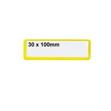 Magnetische Etikettentaschen – gelb, 30×100 mm, 100er-Pack