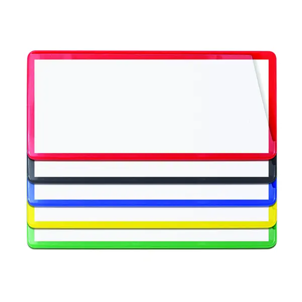 Magnetische Etikettentaschen – gelb, 60×100 mm, 100er-Pack