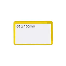 Magnetische Etikettentaschen – gelb, 60×100 mm, 100er-Pack
