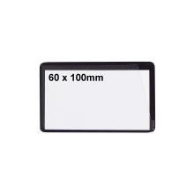 Magnetische Etikettentaschen – schwarz, 60×100 mm, 100er-Pack