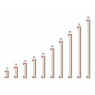 Magnetische Leiste, Etikettenhalter, Typ C – 50 mm × 1 m, 10er-Pack