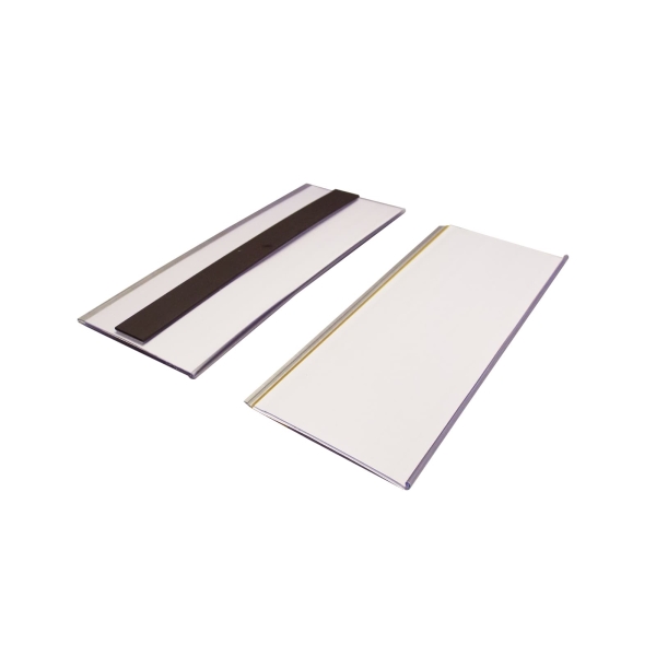 Magnetische Leiste, Etikettenhalter, Typ V – 80×200 mm, 50er-Pack