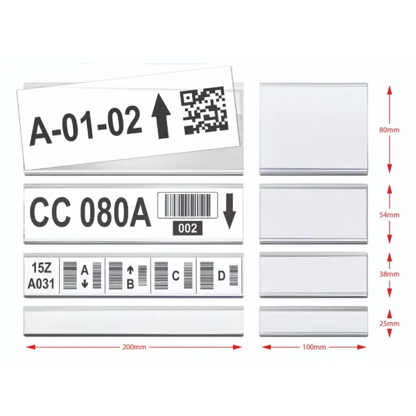 Magnetleiste, Etikettenhalter, Typ V – 38 mm × 1 m, 10er-Pack