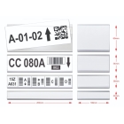 Magnetleiste, Etikettenhalter, Typ V – 54×200 mm, 50er-Pack