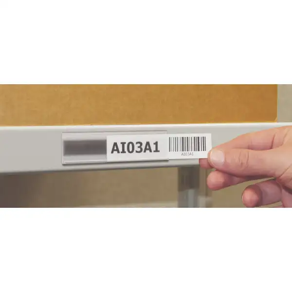 Magnetleiste, Etikettenhalter, Typ V – 80×200 mm, 50er-Pack