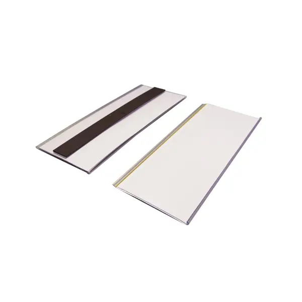 Magnetleiste, Etikettenhalter, Typ V – 80×200 mm, 50er-Pack