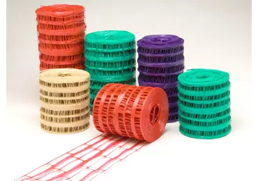 Markierungswarnfolie, Kunststoffnetz für Baugrube – rot, 20 cm × 100 m