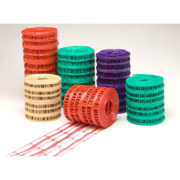 Markierungswarnfolie, Kunststoffnetz für Baugrube – rot, 20cm×100m