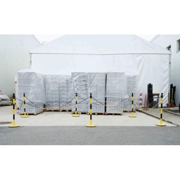 Metallpfosten Standard – H.1000 mm, gelb-schwarz