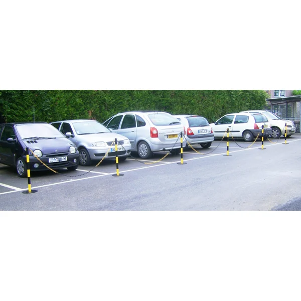 Metallpfosten Standard – H.1000 mm, gelb-schwarz