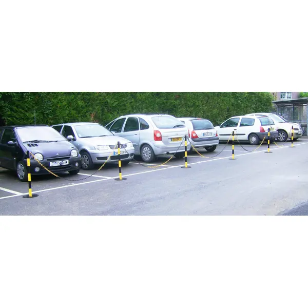 Metallpfosten Standard – H.1000 mm, rot-weiß